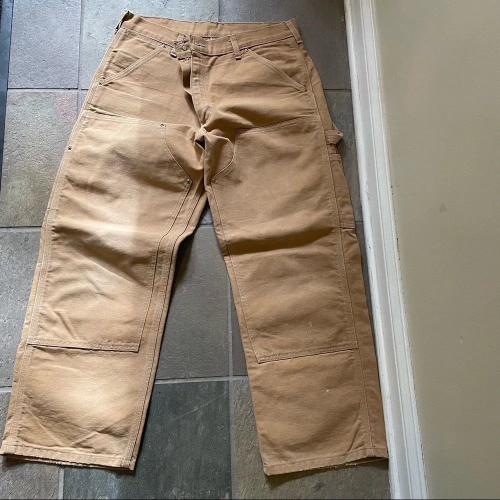 CARHARTT 62W DOUBLEFRONT CARPENTER UTILITY PANTS Size 34X28 - Picture 2 of 12